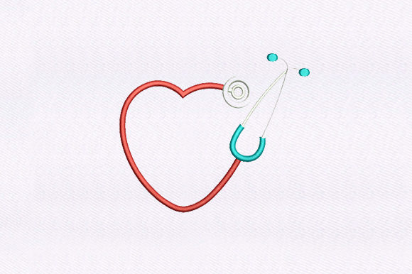 Heart Stethoscope: A Thoughtful Embroidery Design for Meaningful Gifts